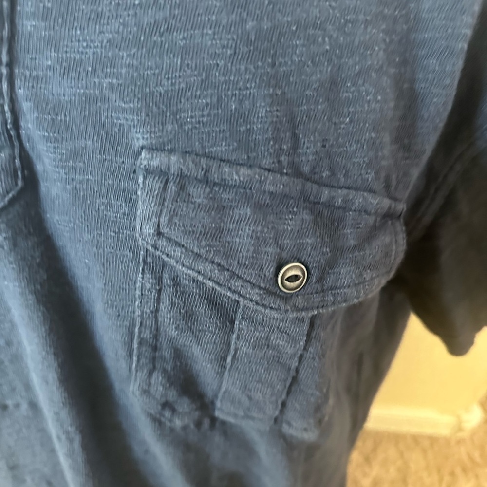 Men’s used Lucky Brand polo blue shirt button size XL - Picture 4 of 6